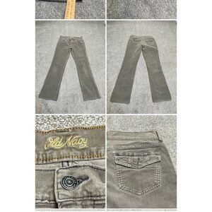 Old navy corduroy flare jeans womens sz 8 mid rise stretch denim retro Y2K